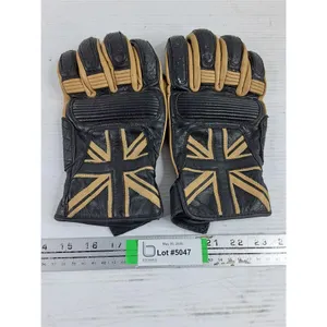 Pair of Triumph Mono Union Flag Leather Motorcycle Gloves