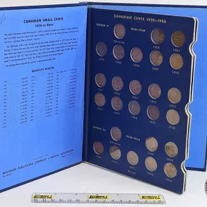 Canada One Cent Collection in Whitman Folder (52 Coins) : 1920 - 1967