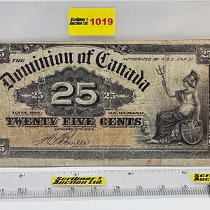 Dominion of Canada Twenty Five Cent 1900 "Shinplaster" : Boville