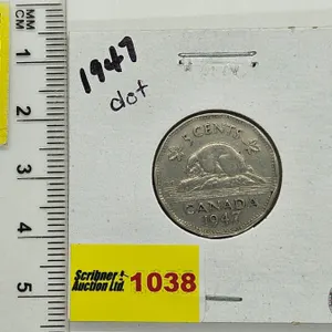 Canada Five Cent 1947 Dot