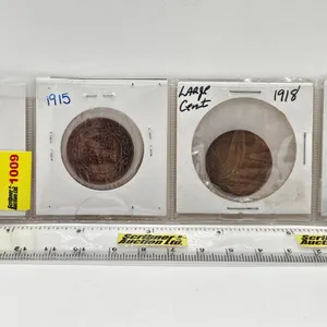 Canada Large Cent (4): 1895; 1915; 1918; 1920