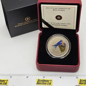 RCM Canada 2011 : Barn Swallow : 25-Cent Coin (COA #5826)