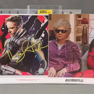 Autographed 8x10 Photos (2) : Deadpool & Wolverine - Ryan Reynolds & Hugh Jackman (Certified : GCG &