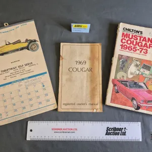 Vintage Collector Group : -1969 Cougar Manual - Mustang Cougar 1965-73 Guide - 1916 Thriftway Self S