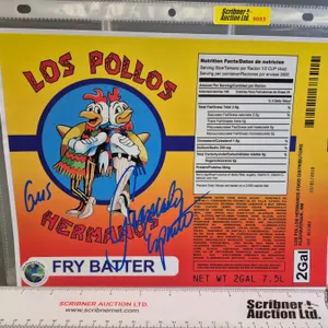 Autographed Ephemera : Breaking Bad - Los Pollos - Giancarlo Esposito "Gus"