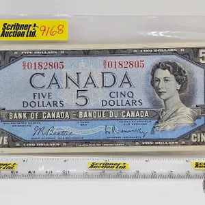 Canada $5 Bill 1954 : Beattie/Rasminsky #BX0182805