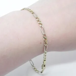 14KT GOLD BRACELET W/ 10KT CLASP 4.47g