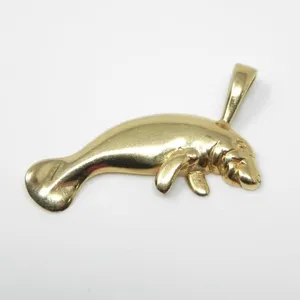 14K GOLD MANATEE PENDANT 2.72g