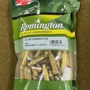 100ct New Remington .22-250 Brass