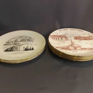 4 Vintage Souvenir Commemorative Plates - First
