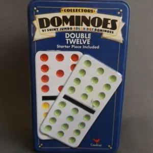 1998 Cardinal Double Twelve Dominoes Set in a