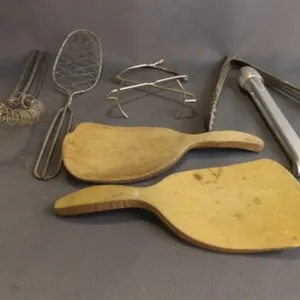 2 Vintage Wooden Butter Paddles - Vintage Wire