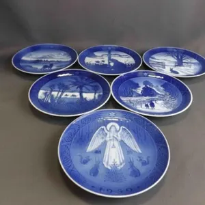 6 Royal Copenhagen Decorative Christmas Plates