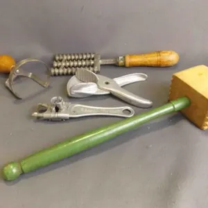 Vintage Trident-Style Meat Tenderizer With Wooden