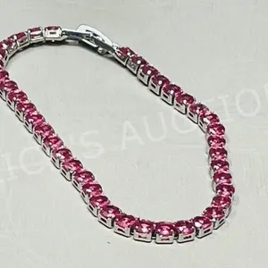 Garnet & silver bracelet