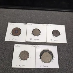 India One Pice 1947, 1/2 Anna 1946, 1/2 Anna