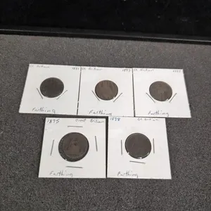 Great Britain Farthings 1881, 1893, 1885, 1895,