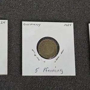 Germany 1924 one Pfenning, Germany 1924 five