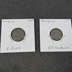 Paraguay One Pesos 1925, Two Pesos 1938, Five