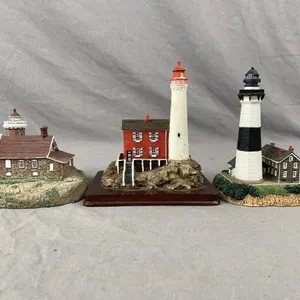 3 Lighthouse Figurines