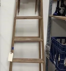 5-Step Wooden Folding Ladder 6ft