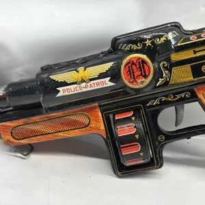 Vintage Police Patrol Tin Noise Making Gun 15 inch
