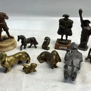 Vintage Small Ornament Lot brass Lead Diecast etc