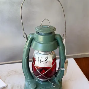 Embery Green and Red Globe Kerosene Lantern