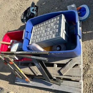 RED + BLUE BOXES, WORK TABLE