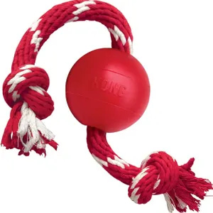 KONG Red Small Ball with Rope