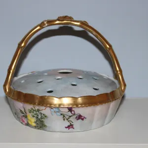 French Limoges Elite Flower Frog Basket