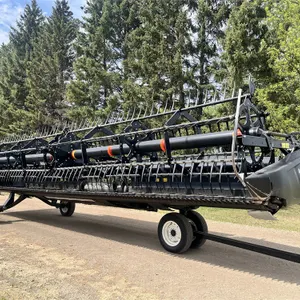 2019 MACDON D130 Draper Header w/ Factory Transport, 30' Split P/U Reel, Shedded