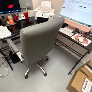COMPUTER DESK, SMALL TABLE, AND CHAIR ONLY IN THIS LOT