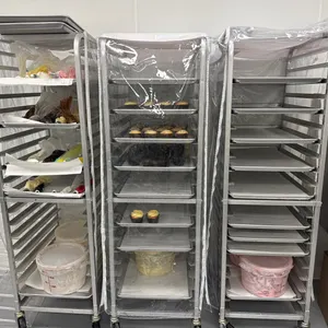 (3) 6 FT TALL/20 TIER ROLLING COOLING RACKS