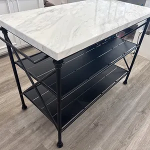 3x5 IRON AND MARBLE TOP PREP TABLE