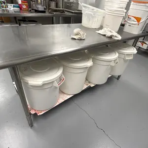 (1) 6 FT LONG STAINLESS STEEL PREP-TABLE