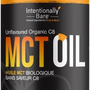 bb 10/27 New Intentionally Bare MCT Oil Unflavored - Low-Carb MCT Oil with C8 for Focus, Energy and Curb Cravings - Pure, Non-GMO and Gluten-Free Coco