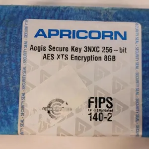 NEW Apricorn Aegis Secure Key 3NX-C 8GB Encrypted USB Drive, AES 256-bit, FIPS 140-2 Level 3, Keypad