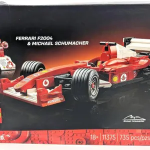 New LEGO Icons Ferrari F2004 & Michael Schumacher #11375 , 735 Pieces, Box Damaged, Pieces Sealed, Includes All Bags 1-7 + Wheels, Booklet & D