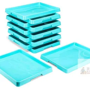New - 12-Pack Storex Sorting and Crafts Tray, 12"×16" - Teal