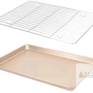 New - 2pc. Nonstick Baking Sheet Pan Set, Cookie Sheets for Oven - measures 17.5"×12"