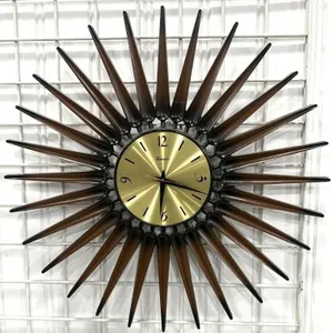 MCM SYROCO SUNBURST WALL CLOCK - CANADIAN MADE