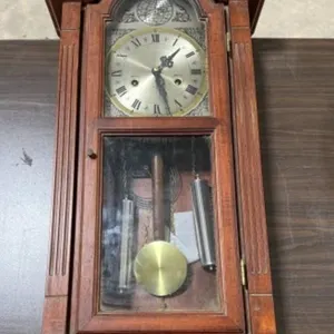 Vintage "Tempus Fugit" 31-Day Chiming Wall Clock