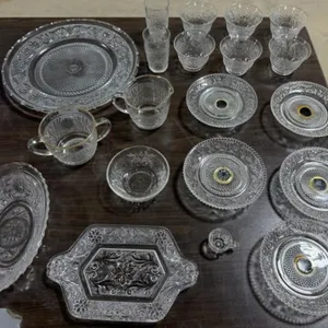 Clear Sandwich Glass Pieces