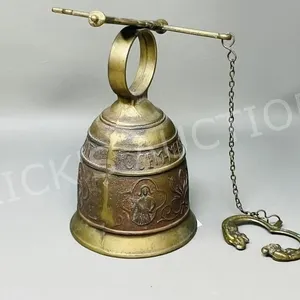 vintage brass bell - 8.5" tall