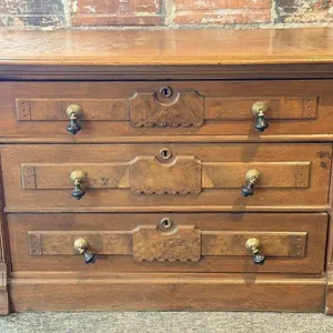 Antique Eastlake Wood Dresser 40” x 18” x 28.5”