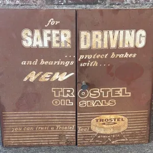 Vintage Trostel Seal Metal Cabinet 24” x 9” x 22”