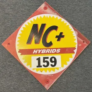 1987 NC+ Hybrids Corrugated Plastic Sign 33.5”