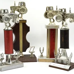 Vintage Tractor Trophies 13.5” Tall and Smaller