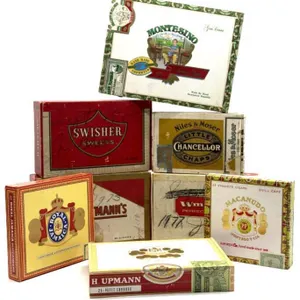 Wood and Cardboard Cigar Boxes and Tins